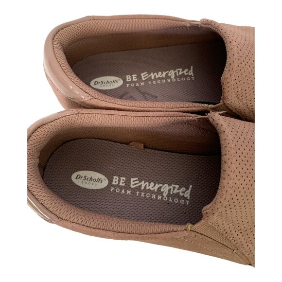 Dr Scholls Shoes Women's 10M Perforated Slip On Loafers Rosy Brown Fabric Low - Picture 6 of 8
